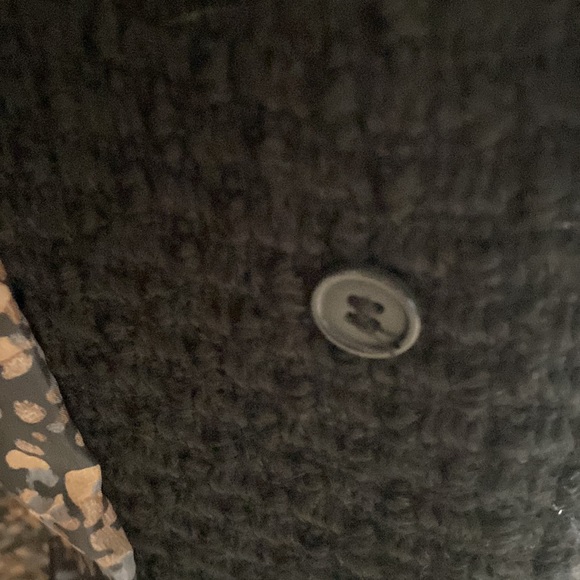 Giacca Black Wool Blend Coat Size M - Picture 5 of 8